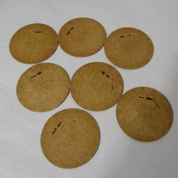 Lot of 7 Vintage J Feldhaus Dairy Cardboard Bottle Caps Tops Lids Reading Ohio - Picture 3 of 3